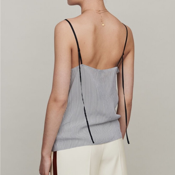 MAJE STRIPED CAMISOLE WITH LACE TRIM. SIZE 2. NEVER WORN - Picture 6 of 6